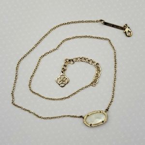 Kendra Scott "Elisa" Mother of Pearl Pendant Necklace